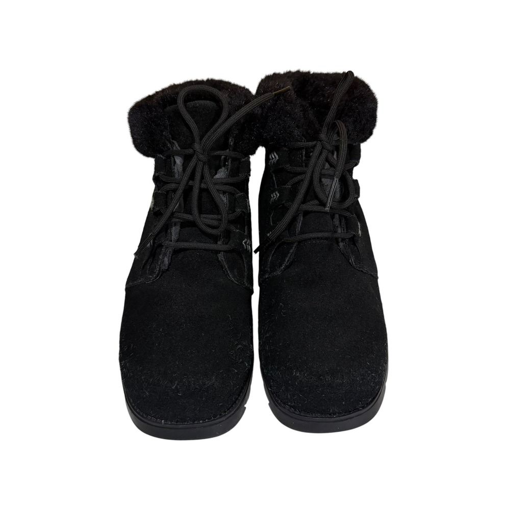Sporto Insulated Waterproof Winter Boots Black Suede Faux Fur Lace Up Womens 9M - Picture 4 of 8